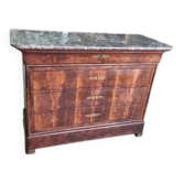 LOUIS XVI COMMODE IN MAHOGANY WITH 3 DRAWERS FROM THE 19TH CENTURY