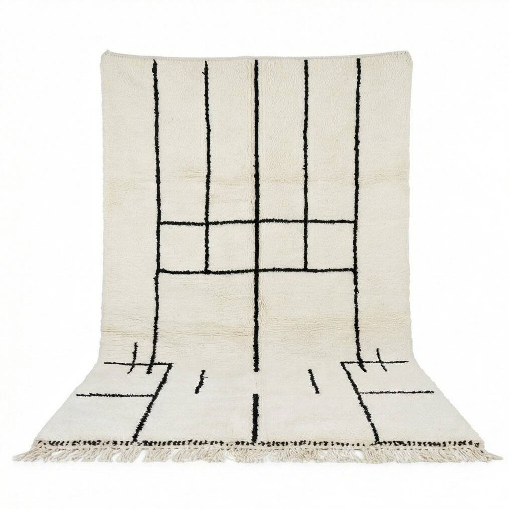Large graphic Moroccan rug