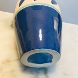 Blue ceramic vase
