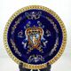Assiette en faïence de Gien décor Renaissance bleu
