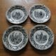 Set of eight talking plates