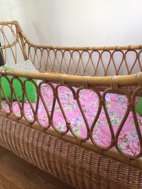 1950s rattan bed
