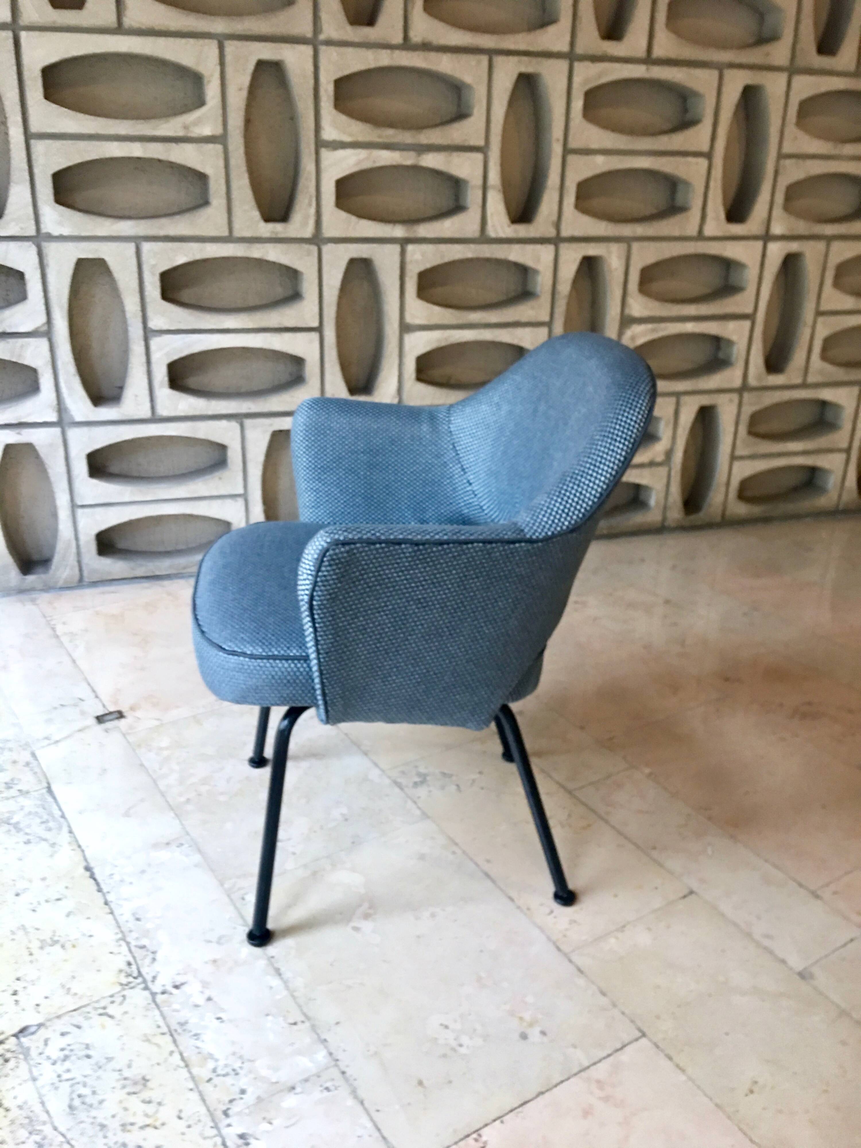 Conference chair by Eero Saarinen for Knoll, reupholstered.