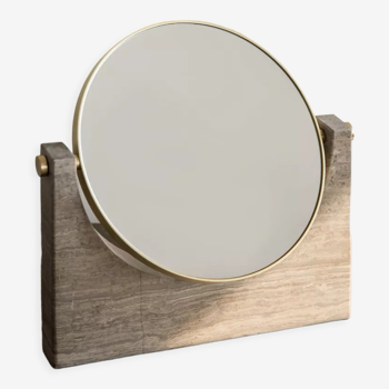 Miroir en travertin à poser