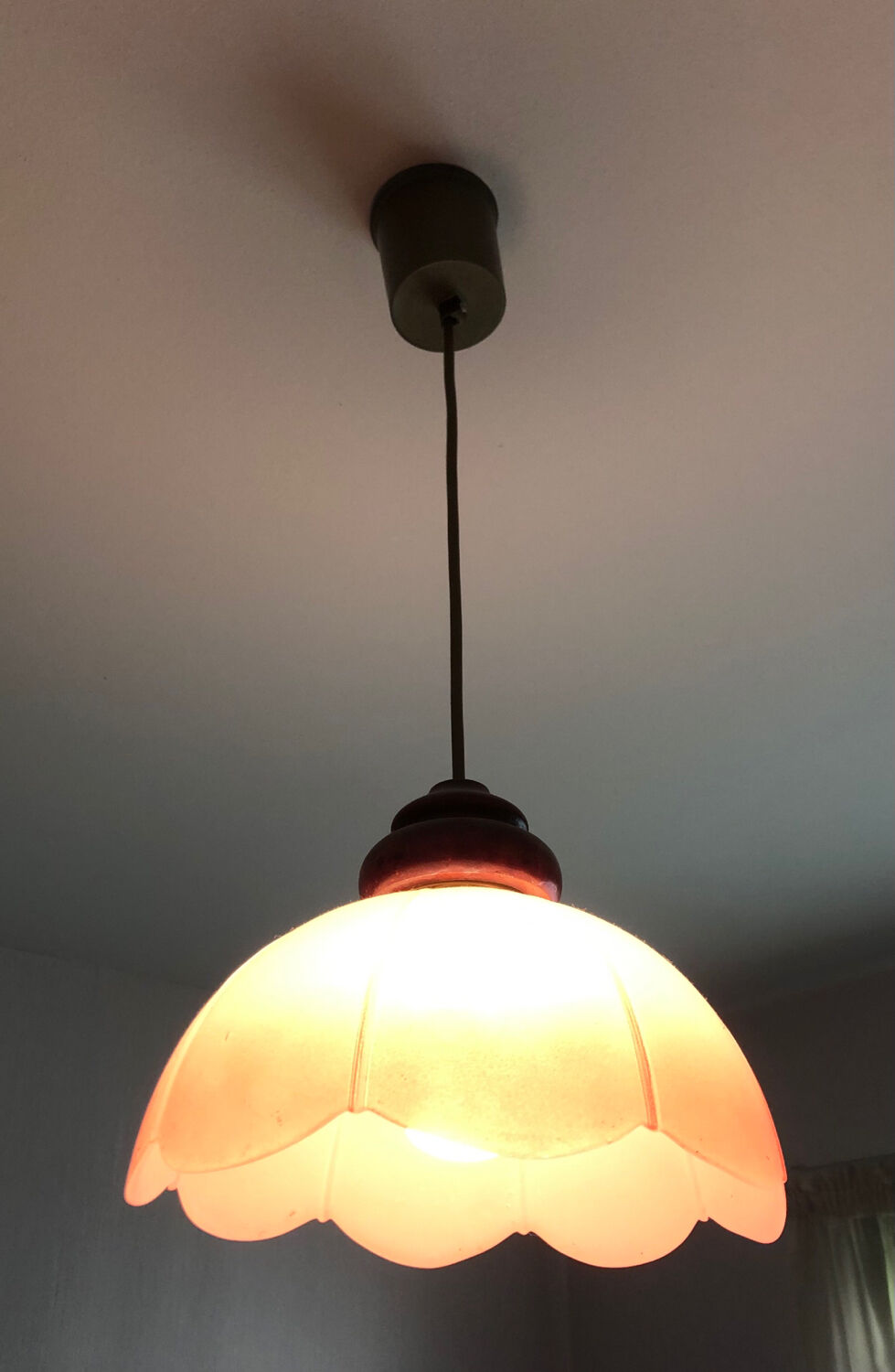 Vintage glass pendant light