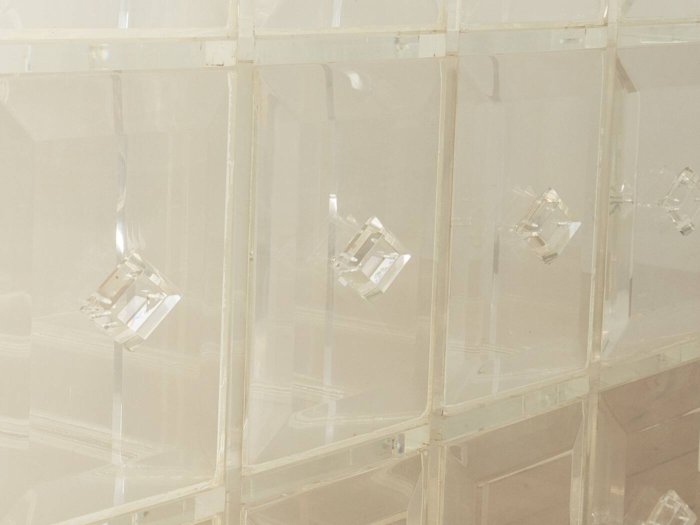 Acrylic chest of drawers, unique piece, 1980s