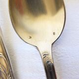 6 vintage teaspoons in silver metal punched 2106149