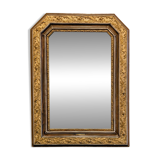 Antique gilt mirror with beveled corners, 70 x 51 cm – Chic decor