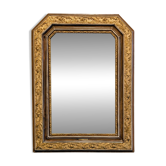 Antique gilt mirror with beveled corners, 70 x 51 cm – Chic decor