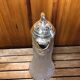 Old Carafe Body Glass Mold + Silver Metal Vintage