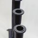FOLK ART - JUDAICA Menorah Old Candlestick 7 arms of light in wrought iron