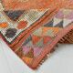 3x11 Turkish Navy Blue & Orange Vintage Runner Rug, 101x339Cm