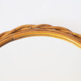 Vintage rattan sun mirror