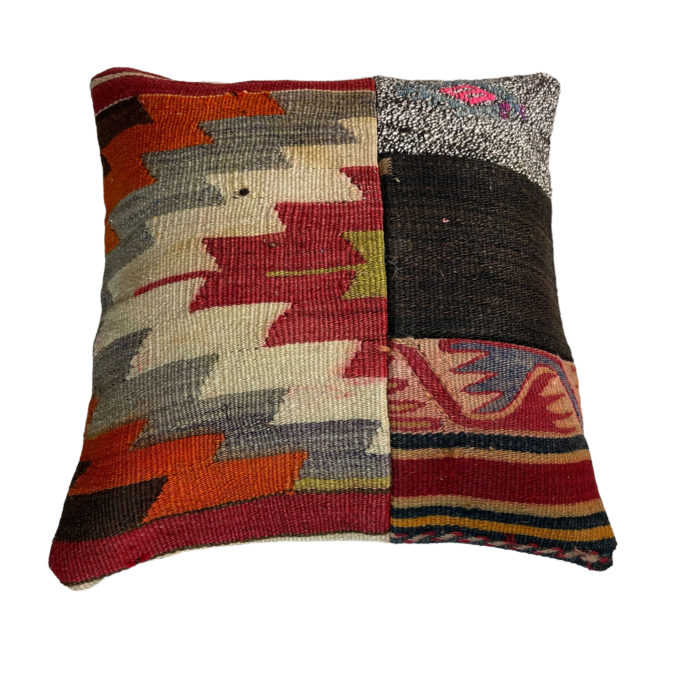 Vintage turkish kilim cushion cover 40 x 40 cm