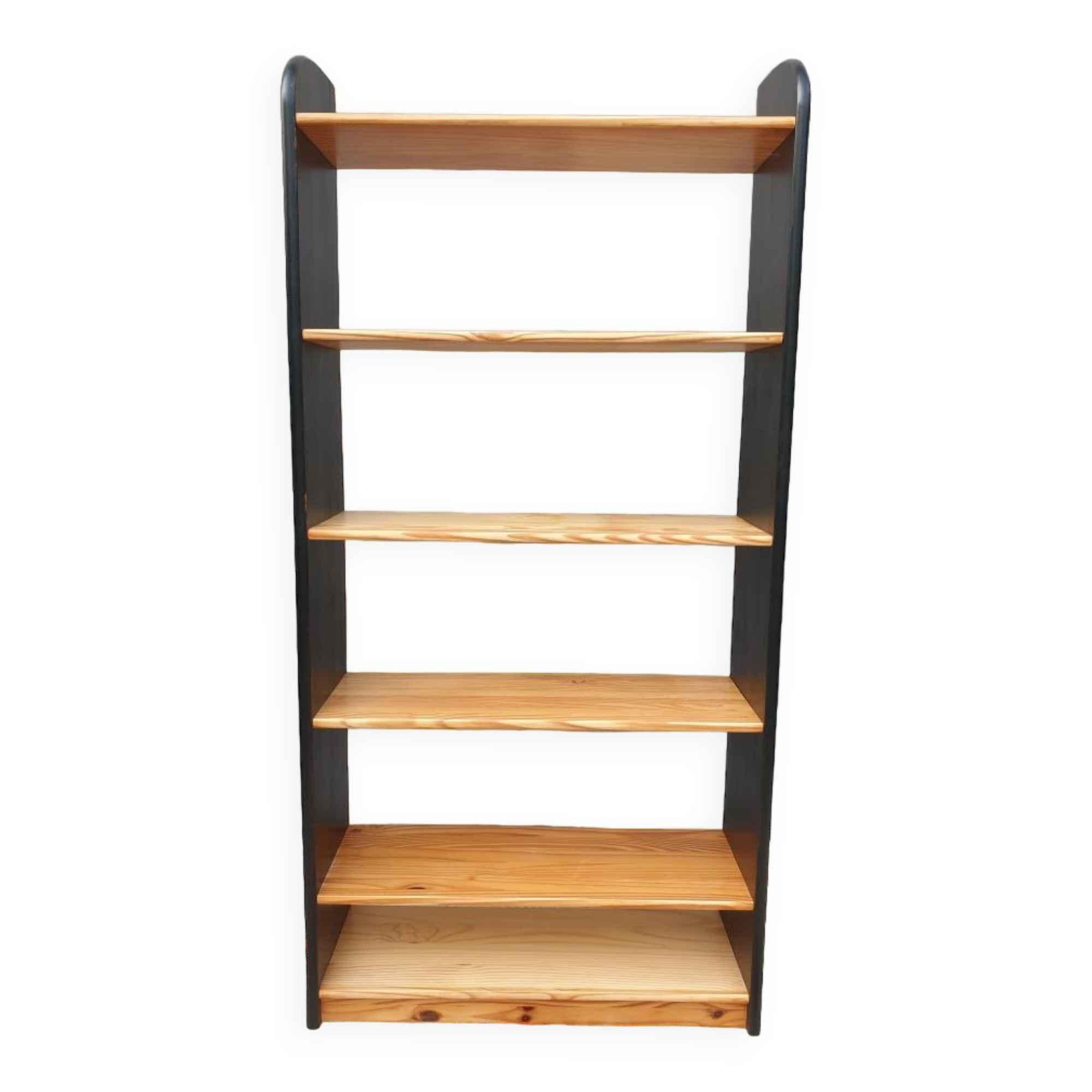 Black two-tone pine shelf
