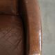 Cow leather armchair in Aviator design with patina and a warm appearance