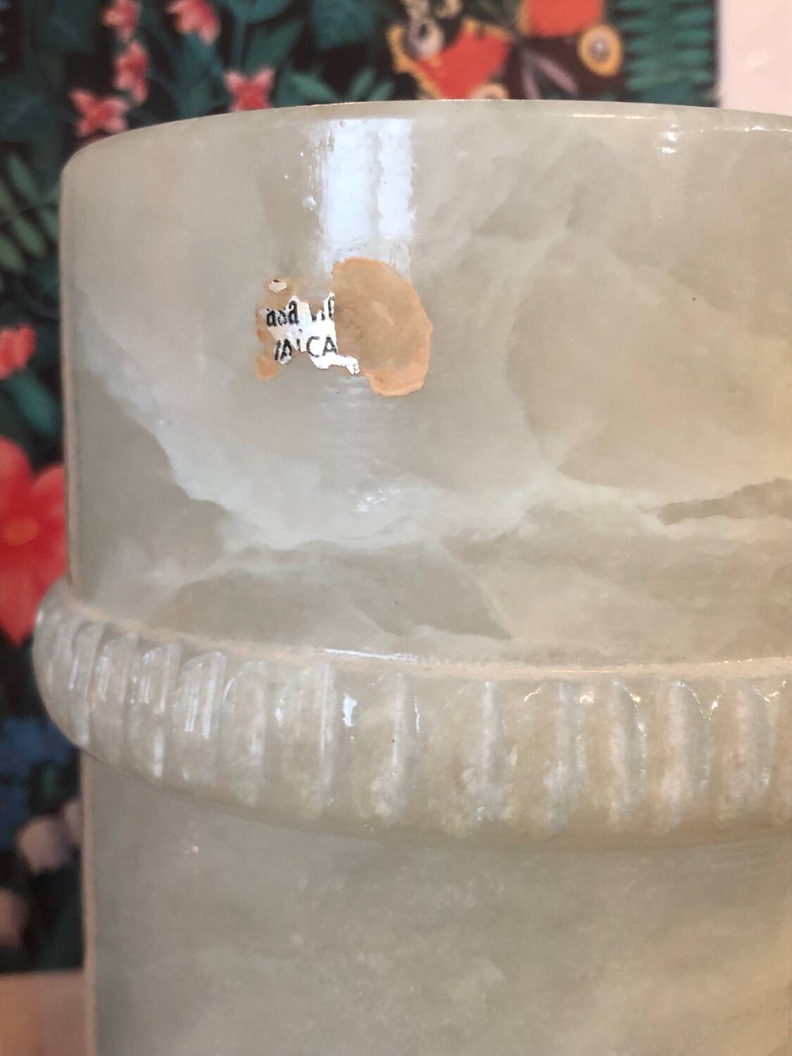 Magnificent vintage alabaster lamp from the 70s