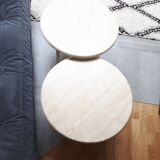 Italian design coffee table in travertine
