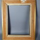Frame inverted edges and beaded gilded wood 46x36 foliage 35x26 cm SB