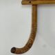 1960s rattan wall hook shelf