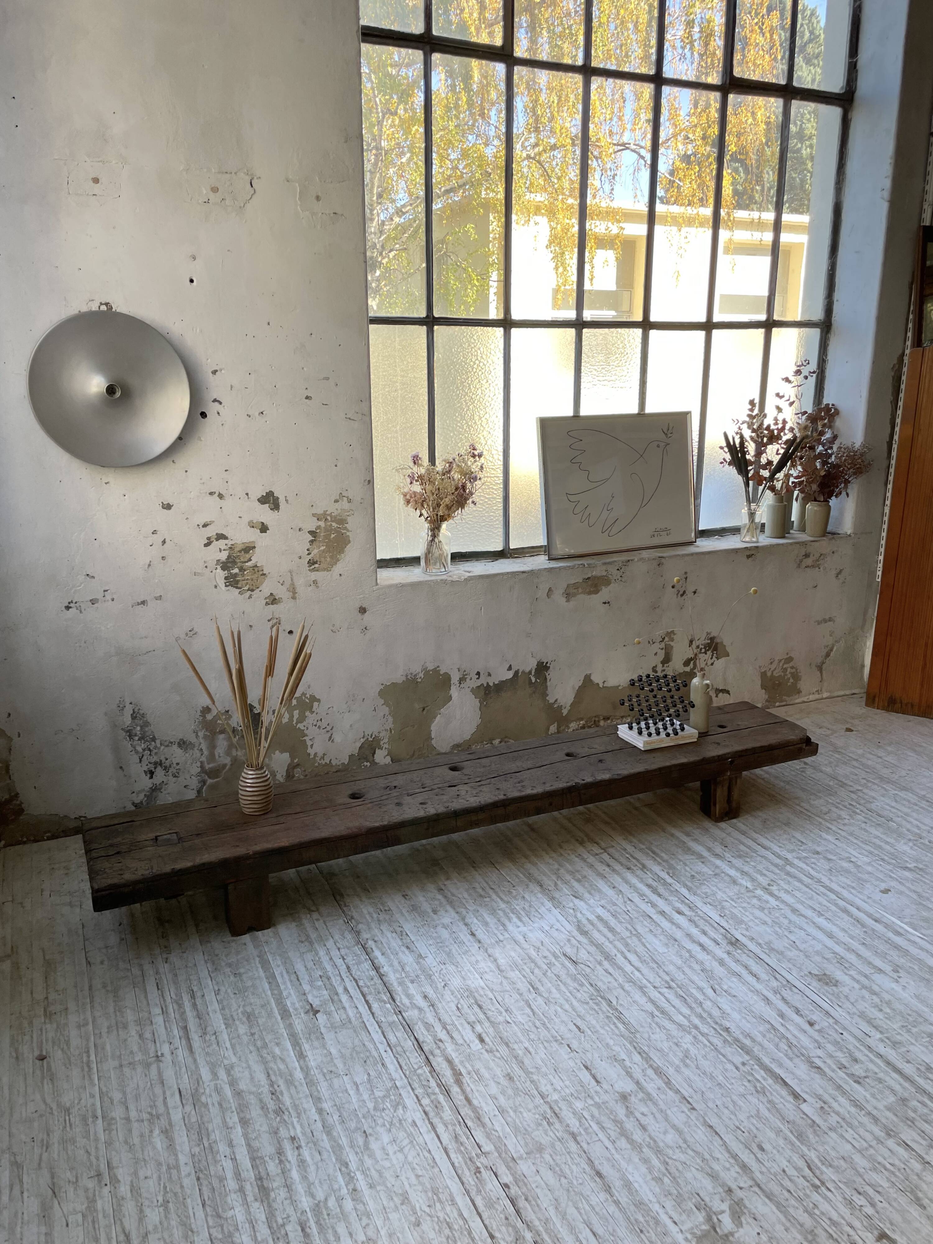 Workbench bench coffee table solid oak XXL