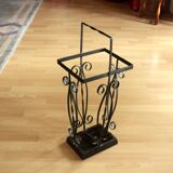 Porte-parapluie en fer forgé fait main - Vintage