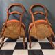 Paire de chaises basses chauffeuses style Louis Philippe