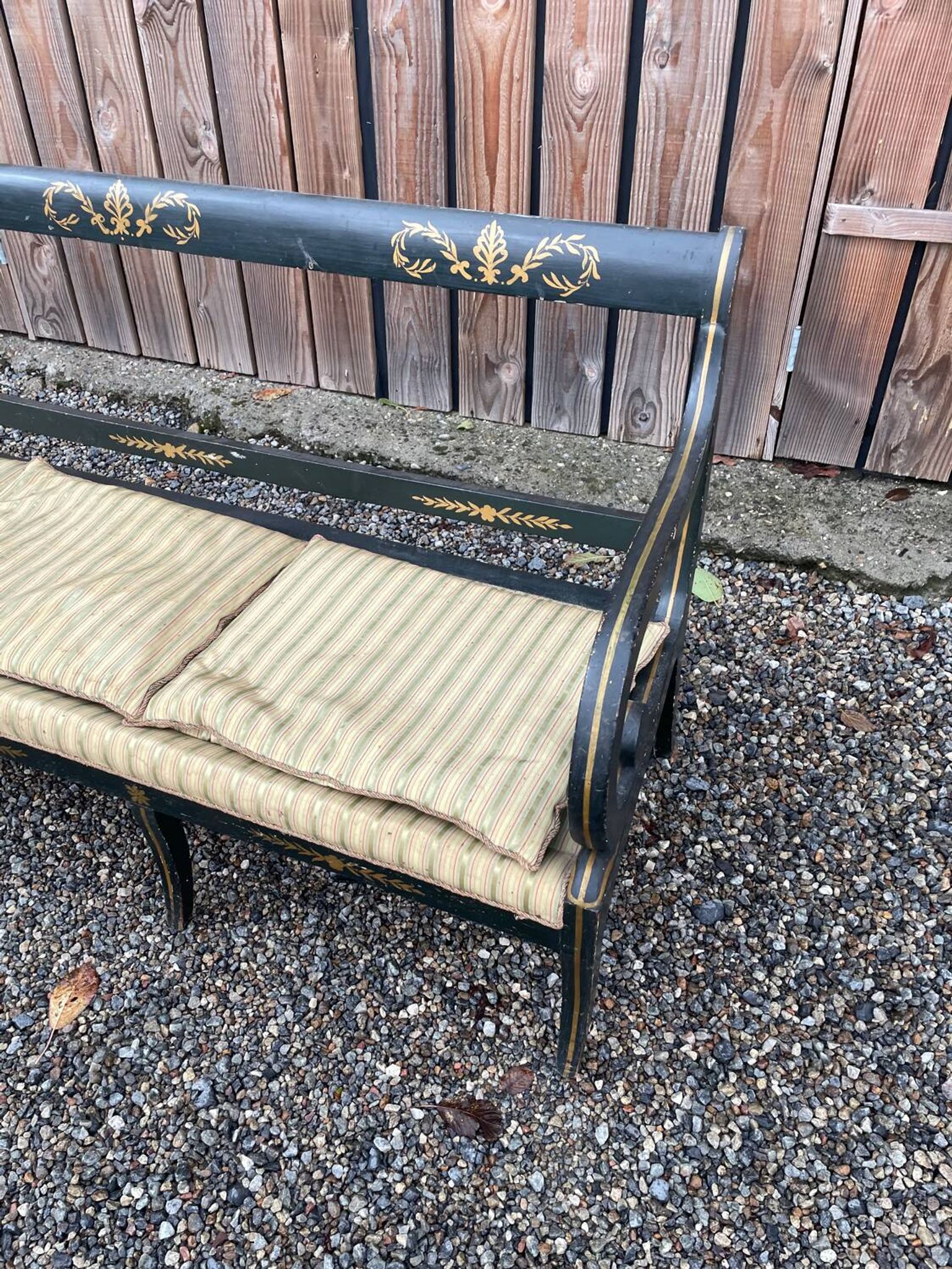 Rare painted bench or sofa from the 19th century