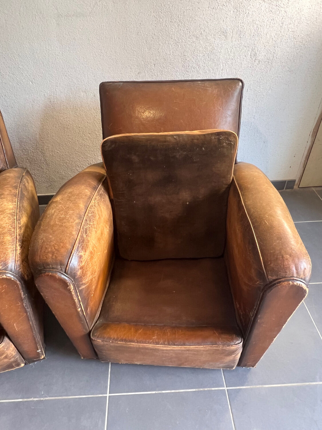 Pair of club chairs