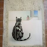 Lithograph "the beauty cat" Michelle Battut