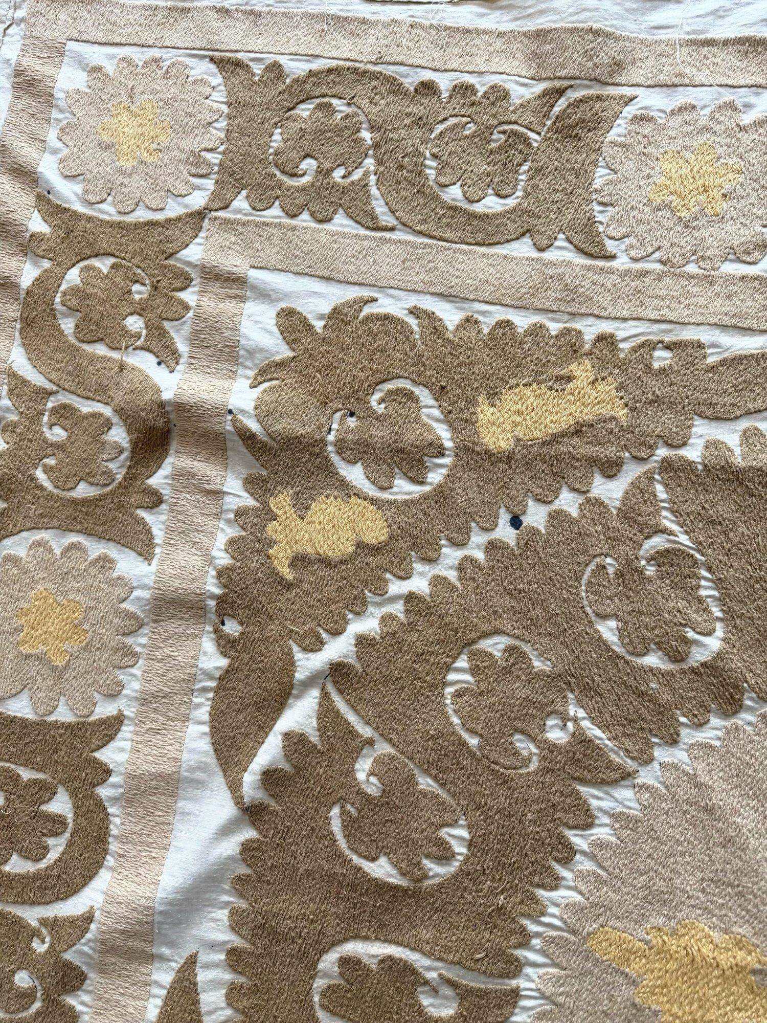 Vintage hand-embroidered tablecloth 145x152 cm