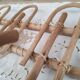Patère vintage en rotin 3 crochets