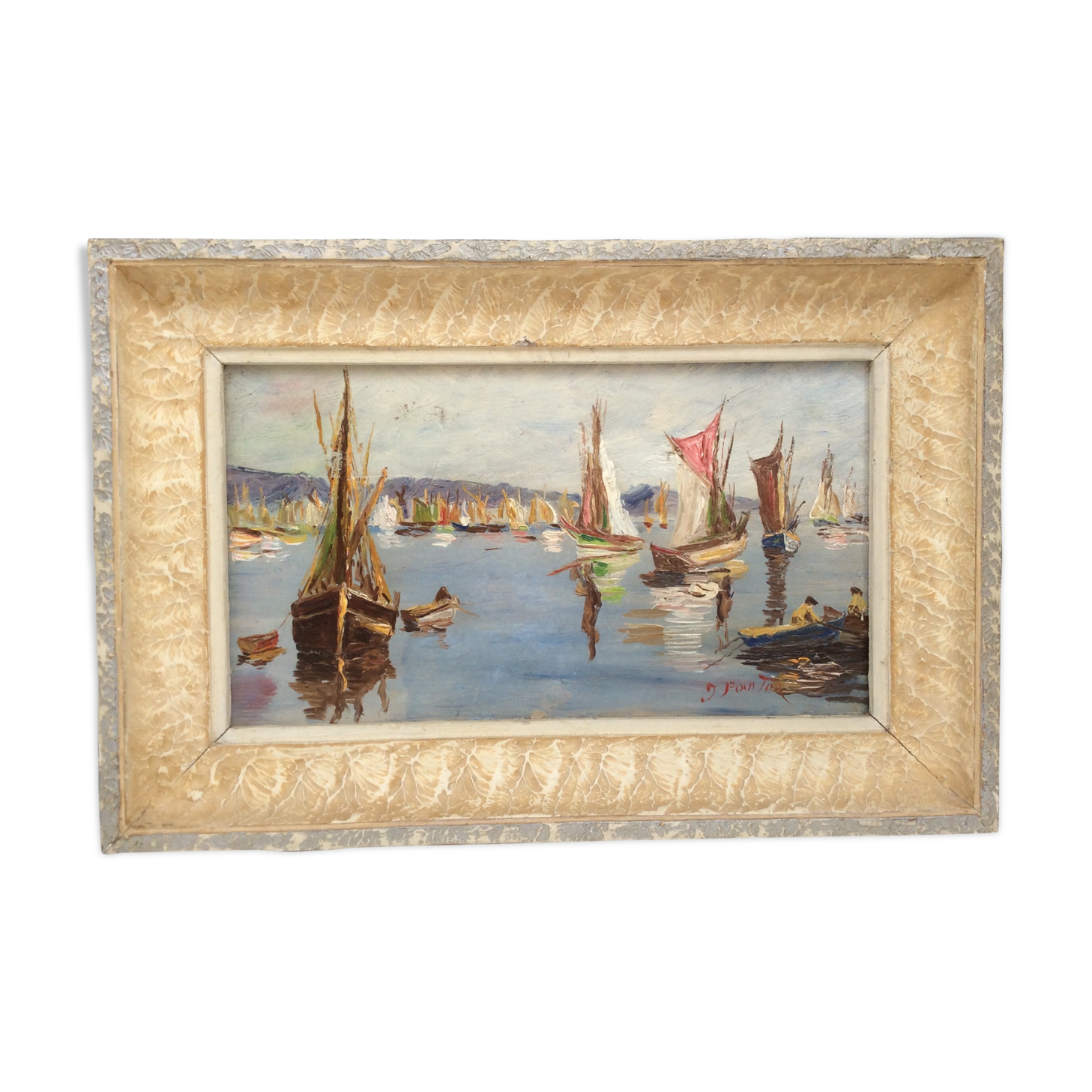Tableau huile sur panneau signé