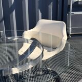 Dining Room Set Scimitar Boris Tabacoff MMM 1970 | Glass and Chrome