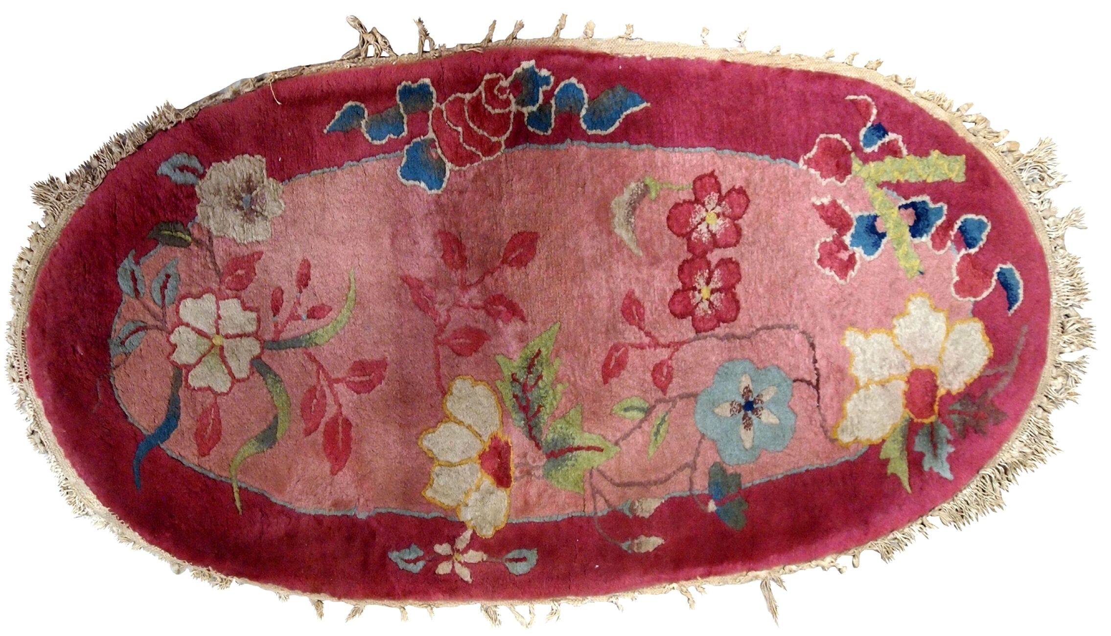 Former carpet chinese art deco done hand 61 x 125cm 1920 s