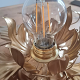 Golden brass flower wall lamp