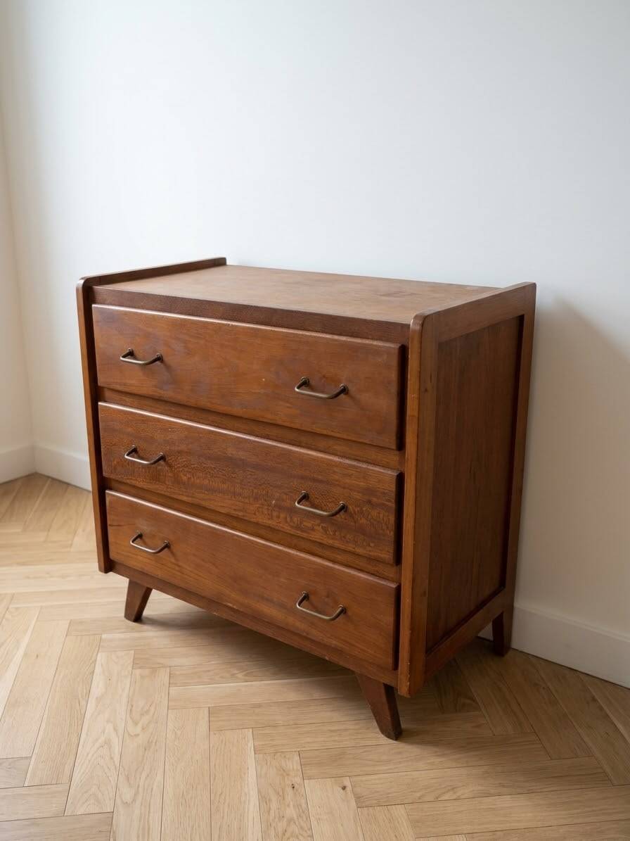 Scandinavian commode from the 1960s in wood.