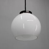 Vintage Art Deco Glass & Brass Pendant, Czechoslovakia, 1930's