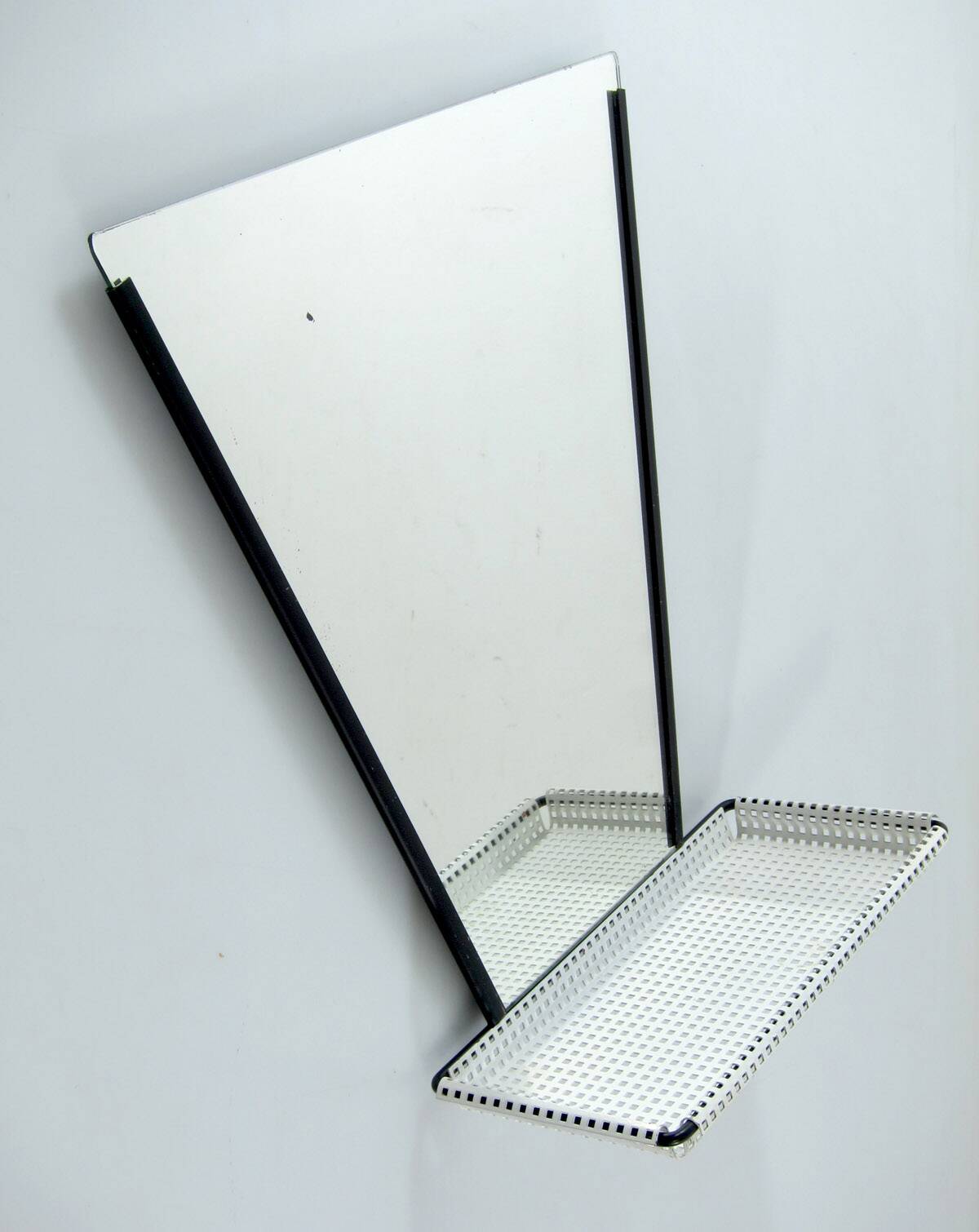 Mathieu Matégot Mirror with Perforated Shelf – Artimeta, 1960s