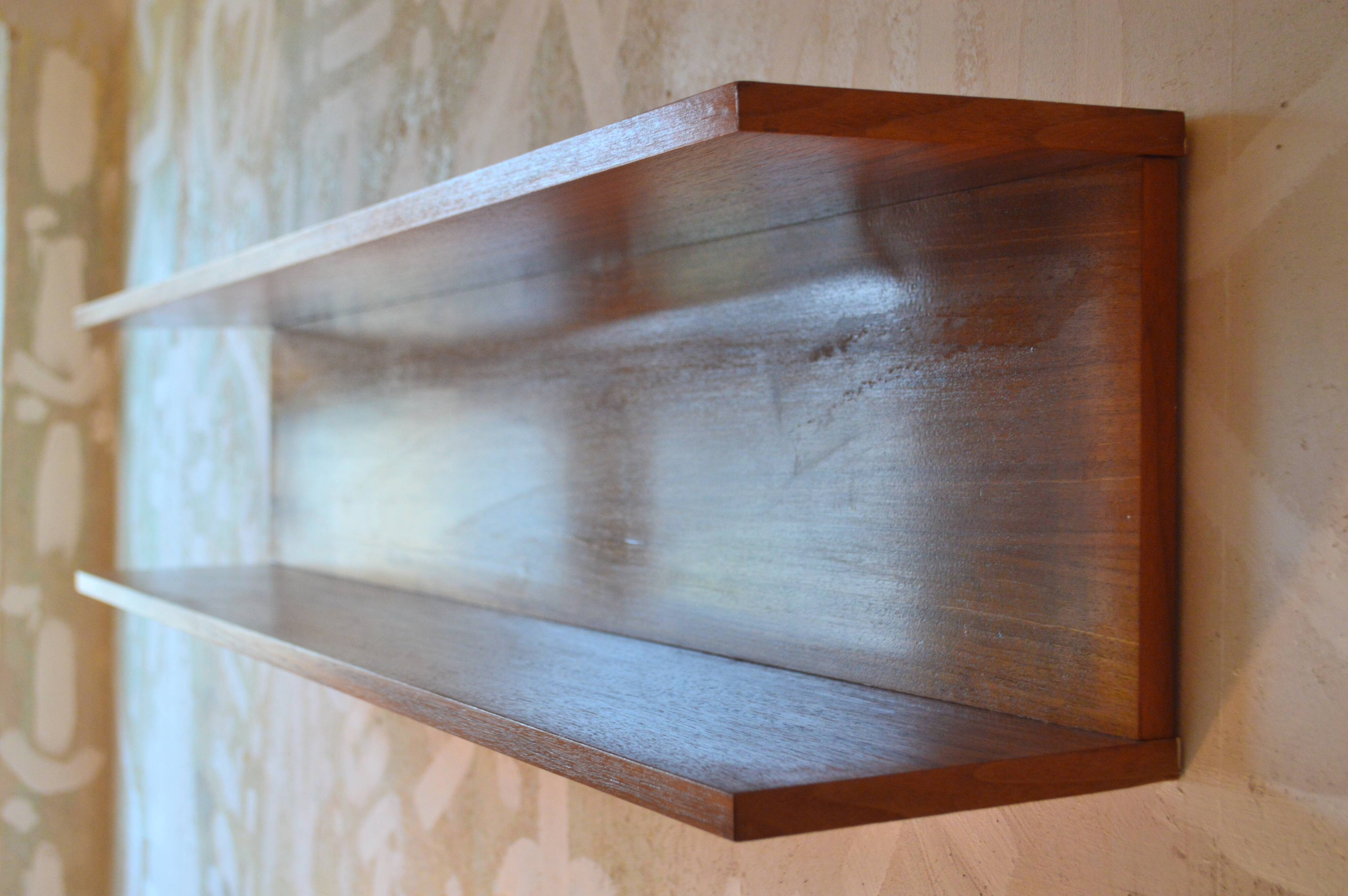 Vintage teak shelf designed by W.Wirz for Wilhelm Renz Germany of the 60s