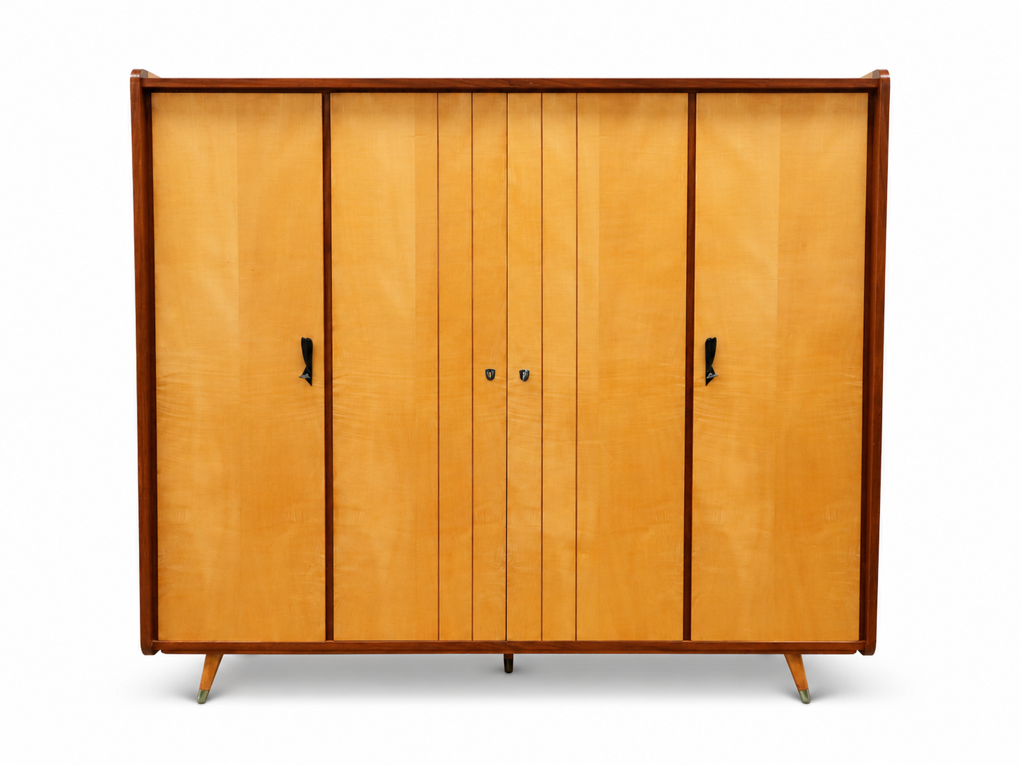 Vintage 50s/60s wardrobe with shelves and hanging section