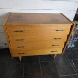 Vintage oak chest of drawers from the 60s