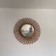 Miroir soleil en rotin tressé 1960 52cm