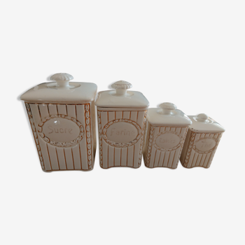 Lot de 4 pots à épices Ditmar Urbach 1920-1930