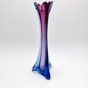 Vase Sommerso Murano violet et bleu