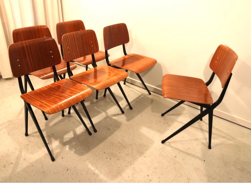 Industrial dining chairs by Marko, model Compass Leg