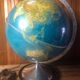 Old world map globe terrestrial grange batelière paris vintage #a356