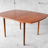 Scandinavian dining table extendable teak - 1960