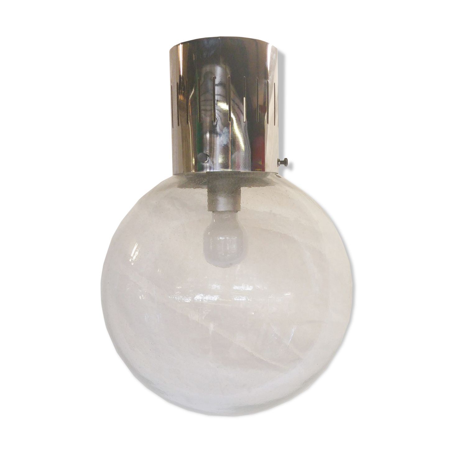 Globe 1970 blown glass bulb hanging