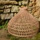 Large rattan pendant light, handmade, 55x40cm